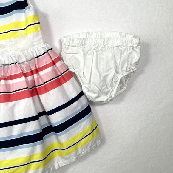 Carter’s Baby Empire Waist Striped Dress Bloomers Set 9 Months Easter - Picture 4 of 10